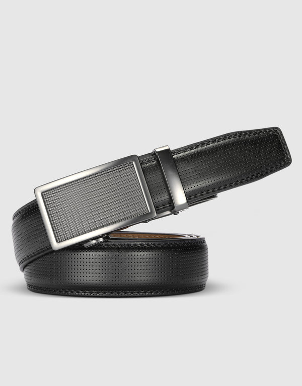 Punched Leather Ratchet Belt